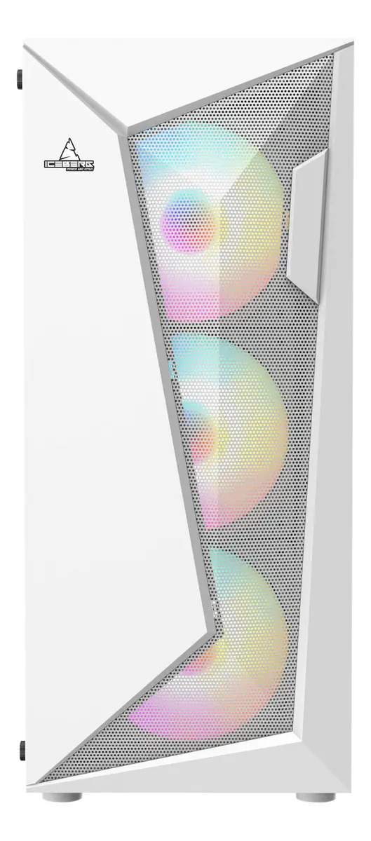 Chasis Gabinete Caja Gamer Iceberg Flow D Blanco 4 Fan Argb
