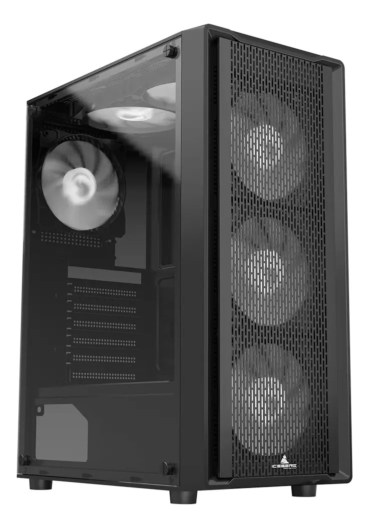 Gabinete Gamer Iceberg Flow C Dark Edition 6 Fans No Led