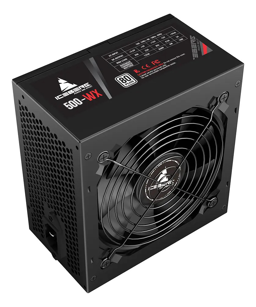 Fuente De Poder Gamer Iceberg 500-wx 80+ White 500w Real